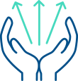 Hands With Arrows Icon